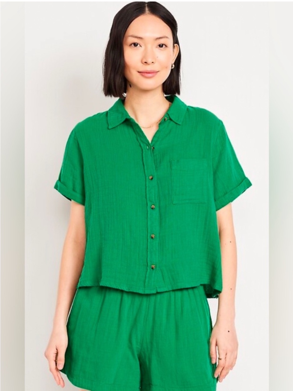 100% cotton shirt and shorts set - Old Navy - XL
